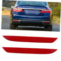Red rear bumper reflector lenses, left and right replacement pieces