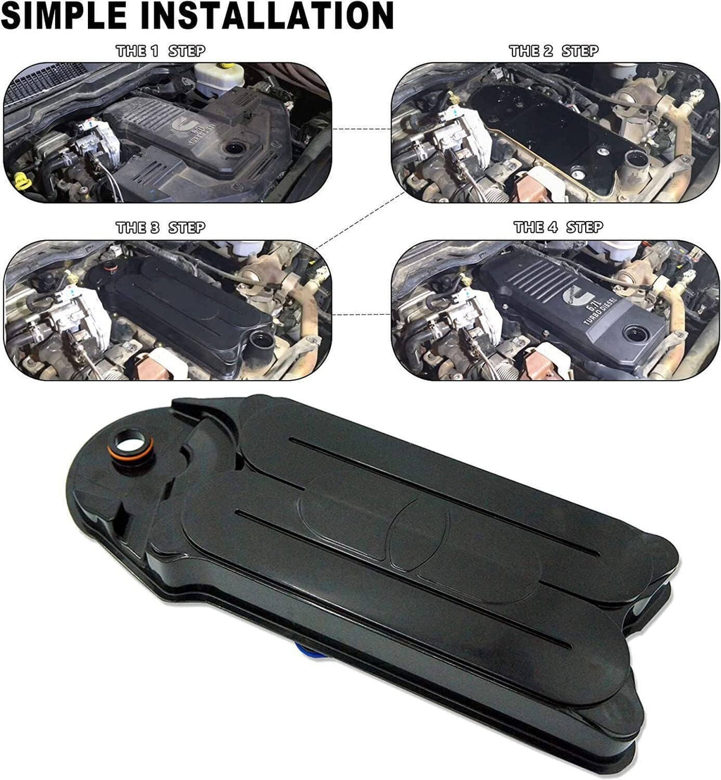 Black crankcase ventilation filter breather element with inset circular inlet opening
