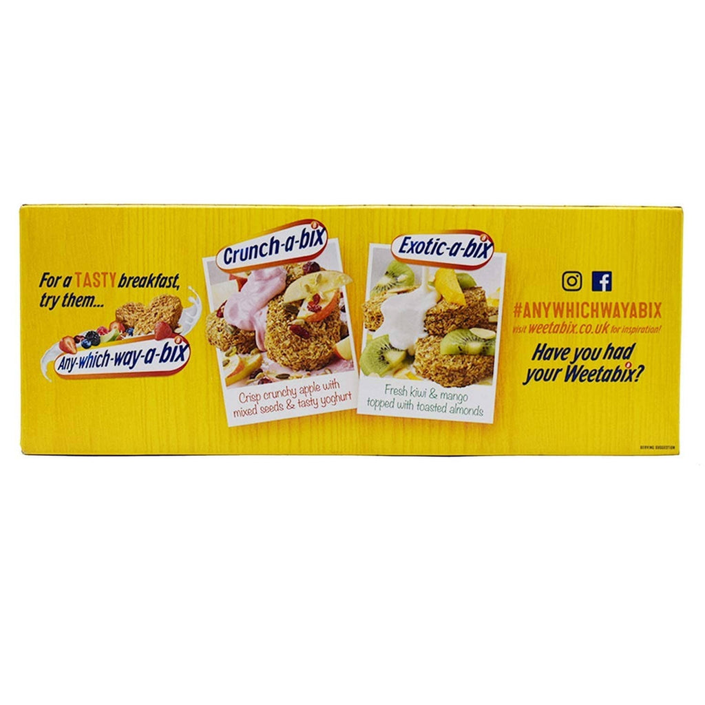 Cereal 12-pack box showing Crunch-a-bix and Exotic-a-bix options
