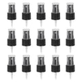 Set of black plastic fine mist spray tops with clear dip tubes (50 pcs)