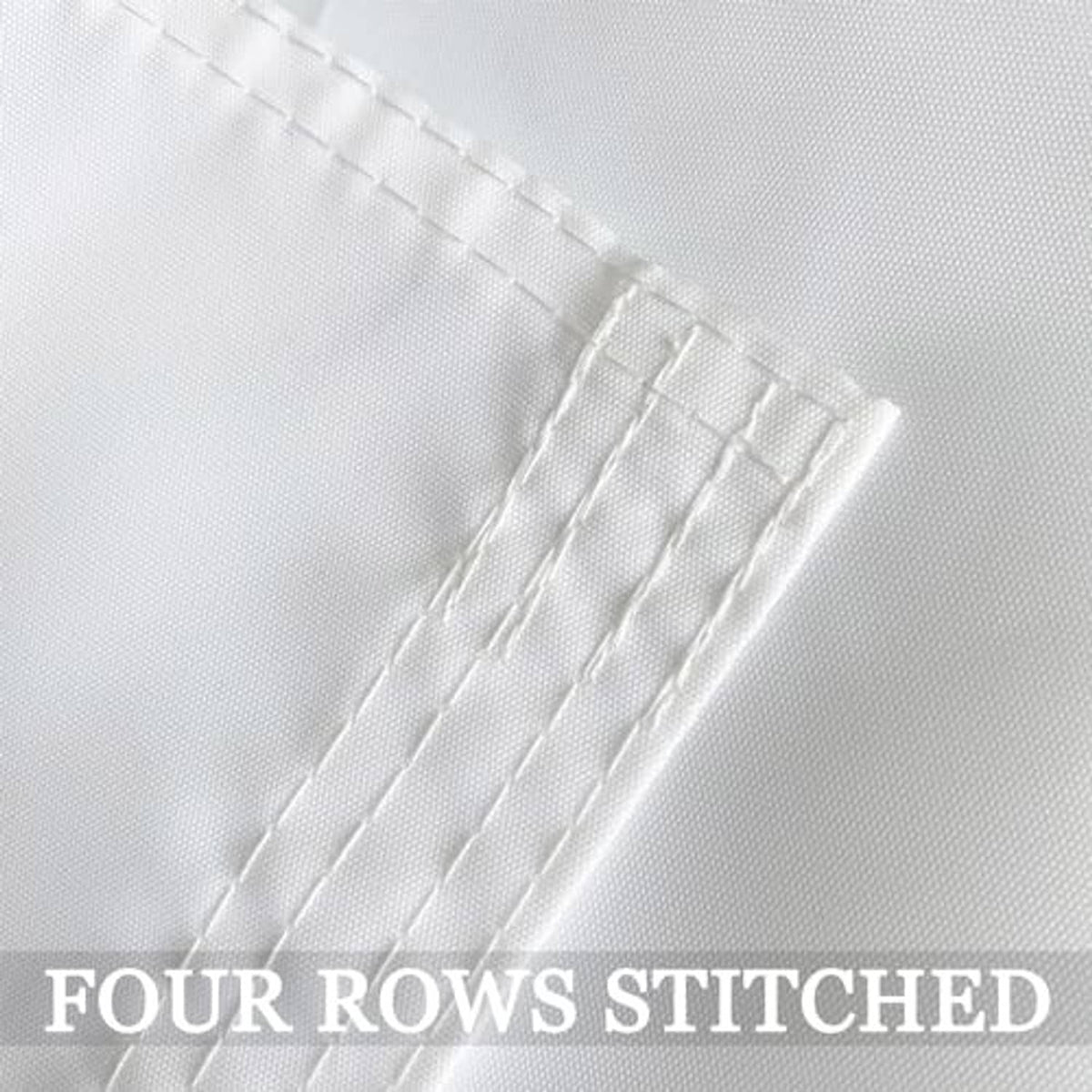 Embroidered US Army flag seam with four rows of stitched edging