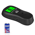 Black electronic wall scanner with green LCD display and MODE button