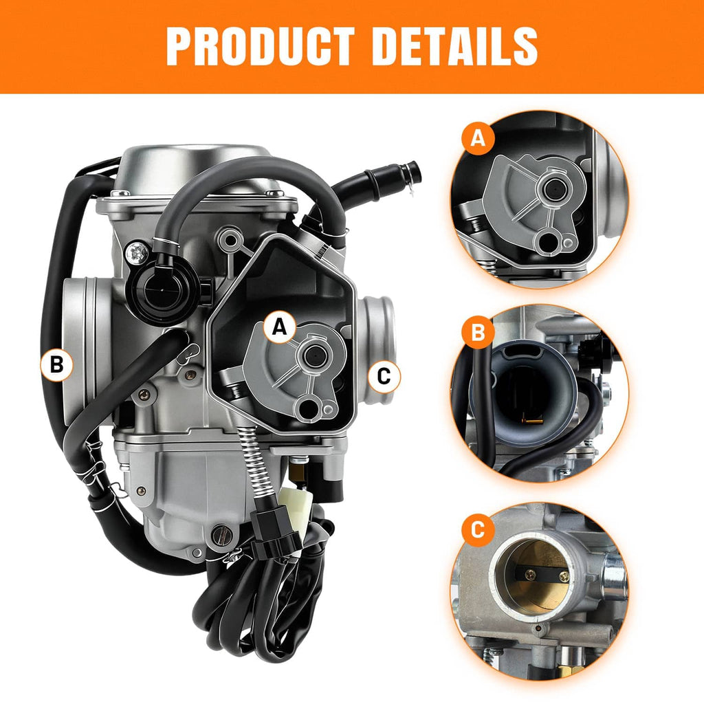 Carburetor intake assembly with vacuum lines, mounting plate, and air inlet detail