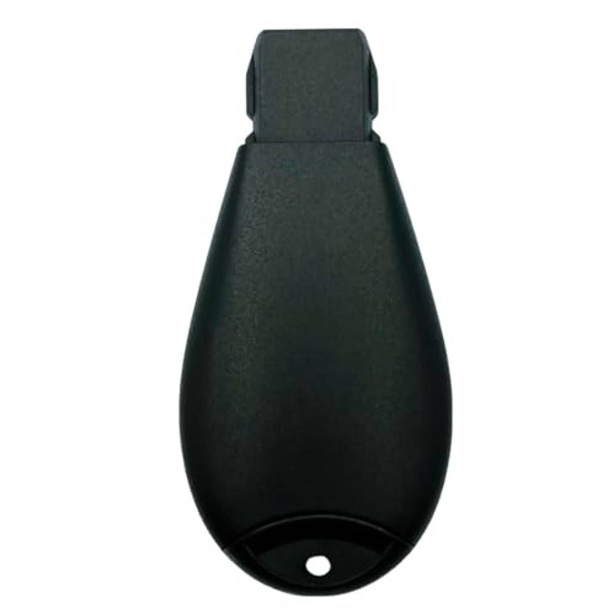 Black key fob shell case rear half, with mounting clips and recessed electronics cavity