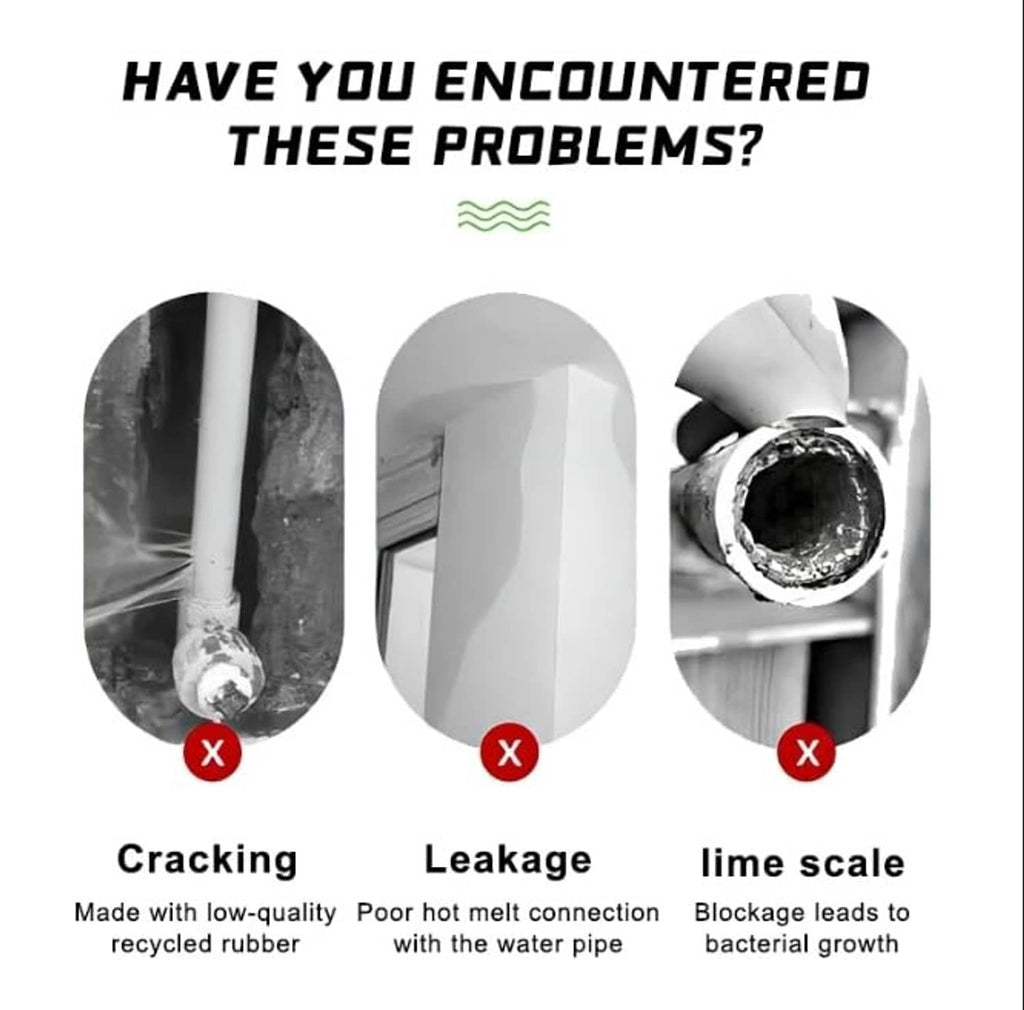 White PVC pipe end plug fitting shown at a connection point