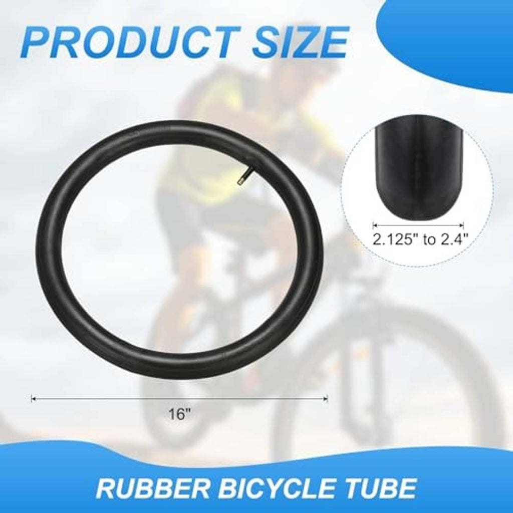 Black rubber bicycle inner tube ring for 16 in wheels