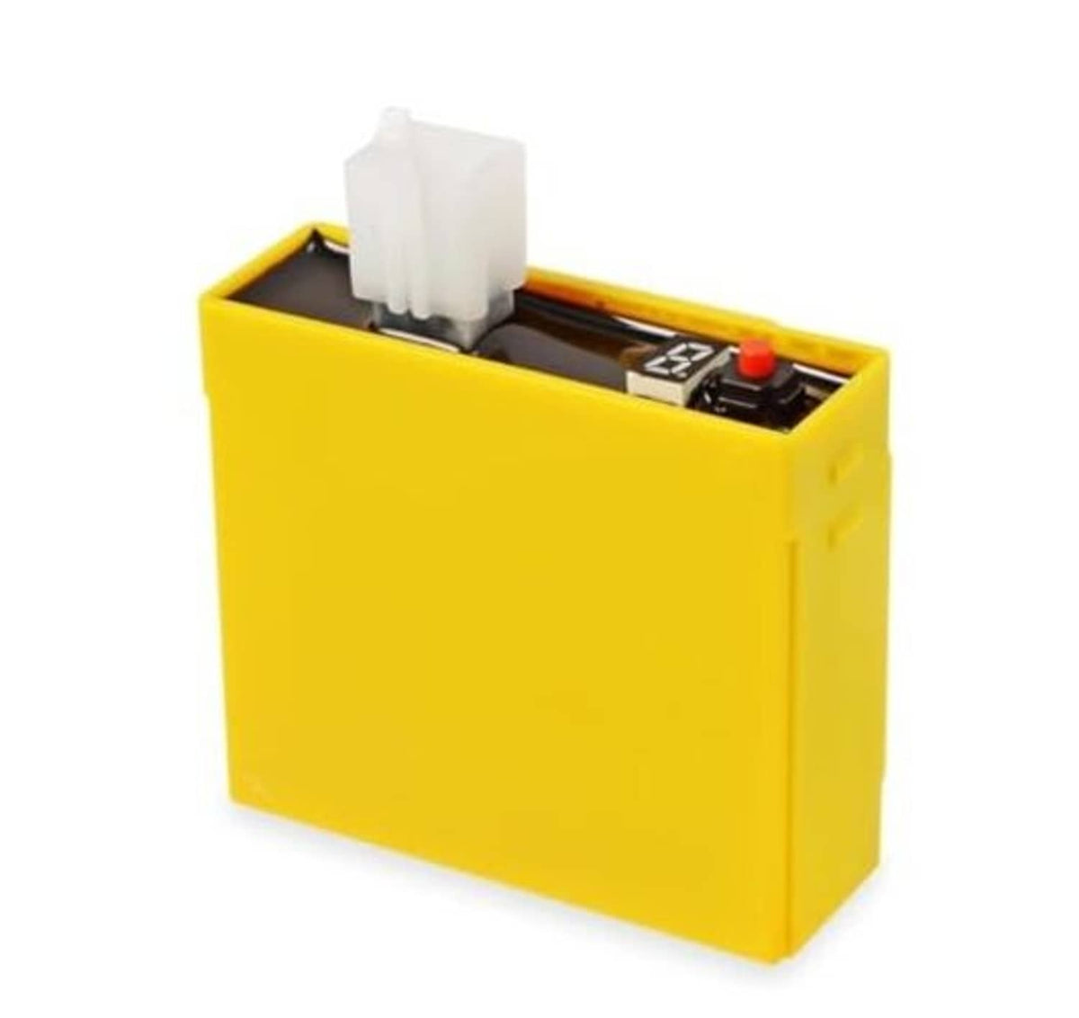Yellow Racing CDI 4-pin digital ignition control box with exposed internal components
