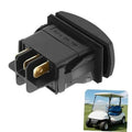 Black forward/reverse golf cart switch with gold terminals and rocker-style housing
