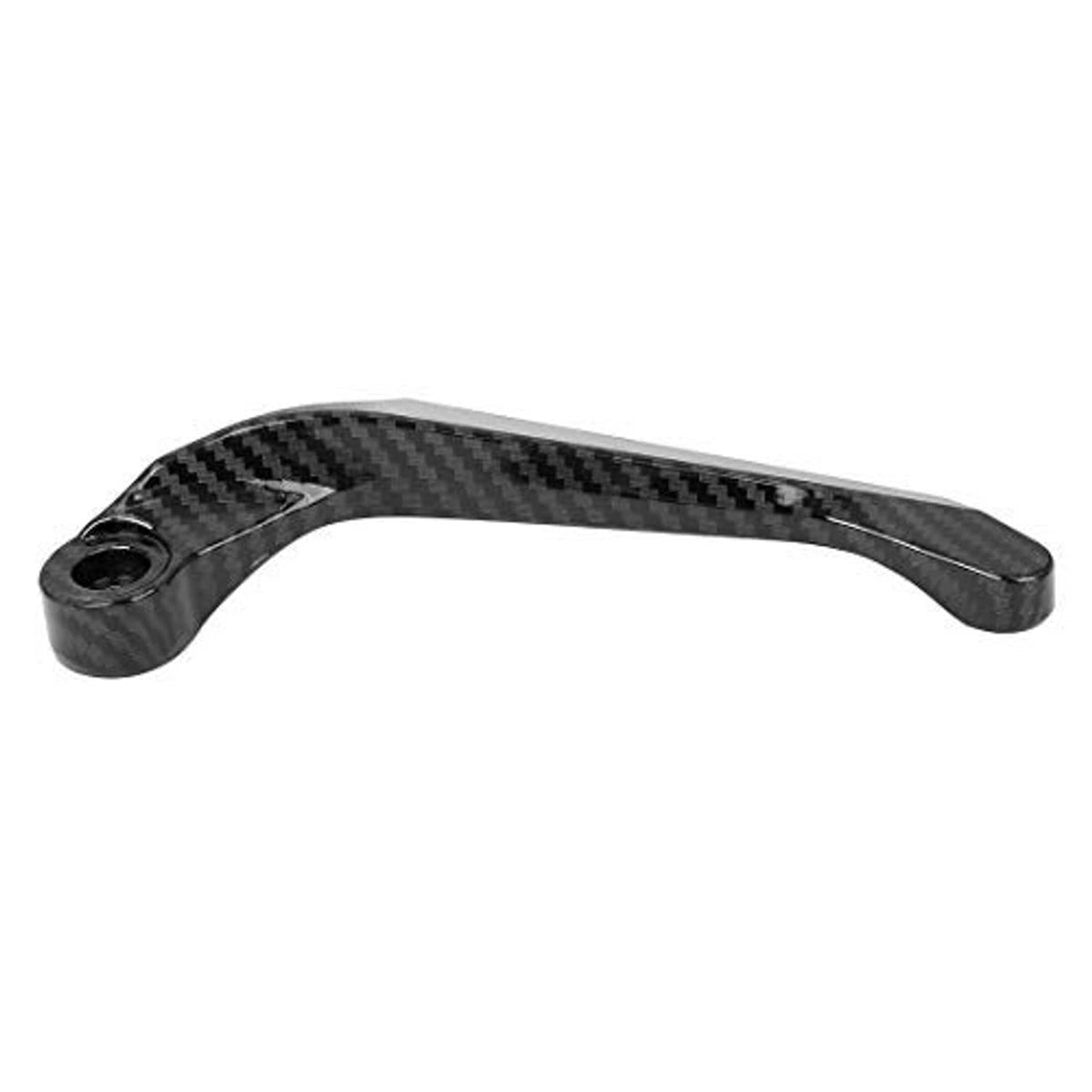 Single black carbon-fiber style lever hand guard with top mounting hole