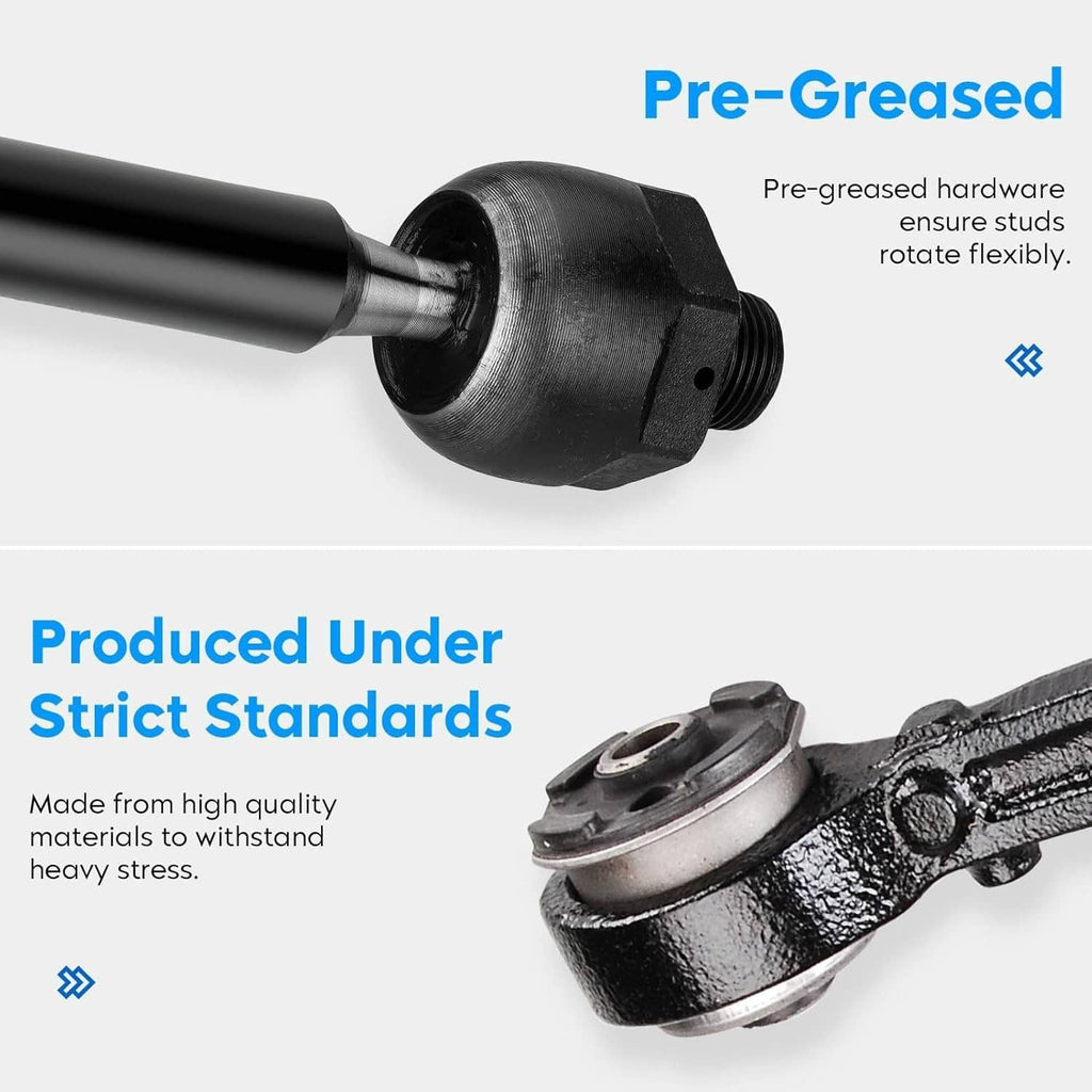 Pre-greased ball joint stud with black housing and rubber boot, close-up