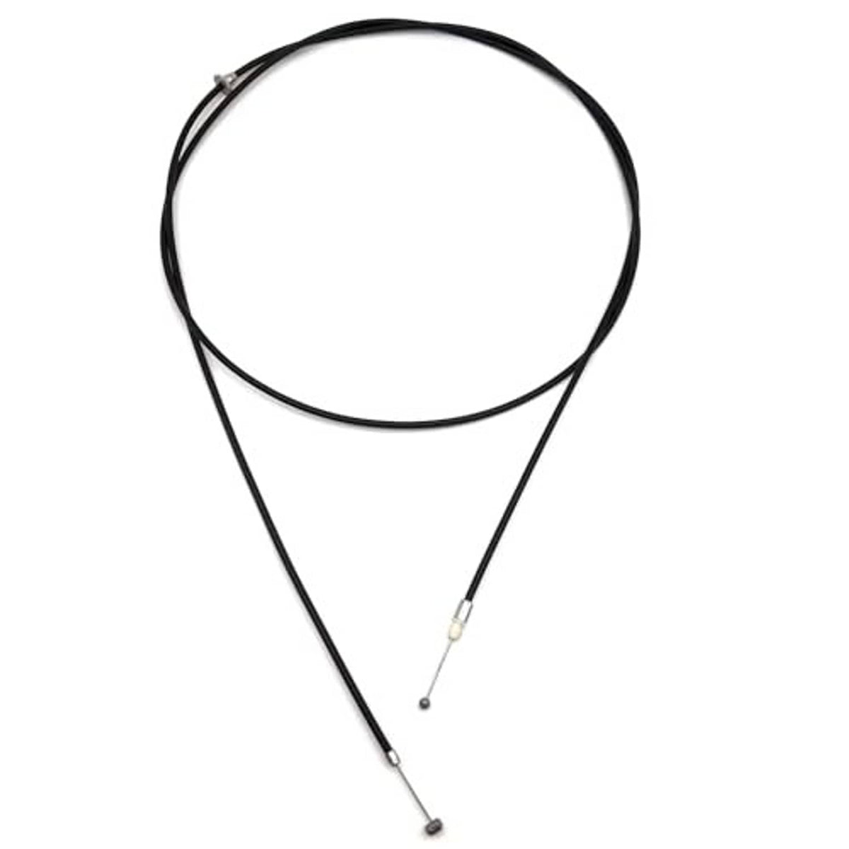 Black hood latch release cable with looped wire and two springlike ends