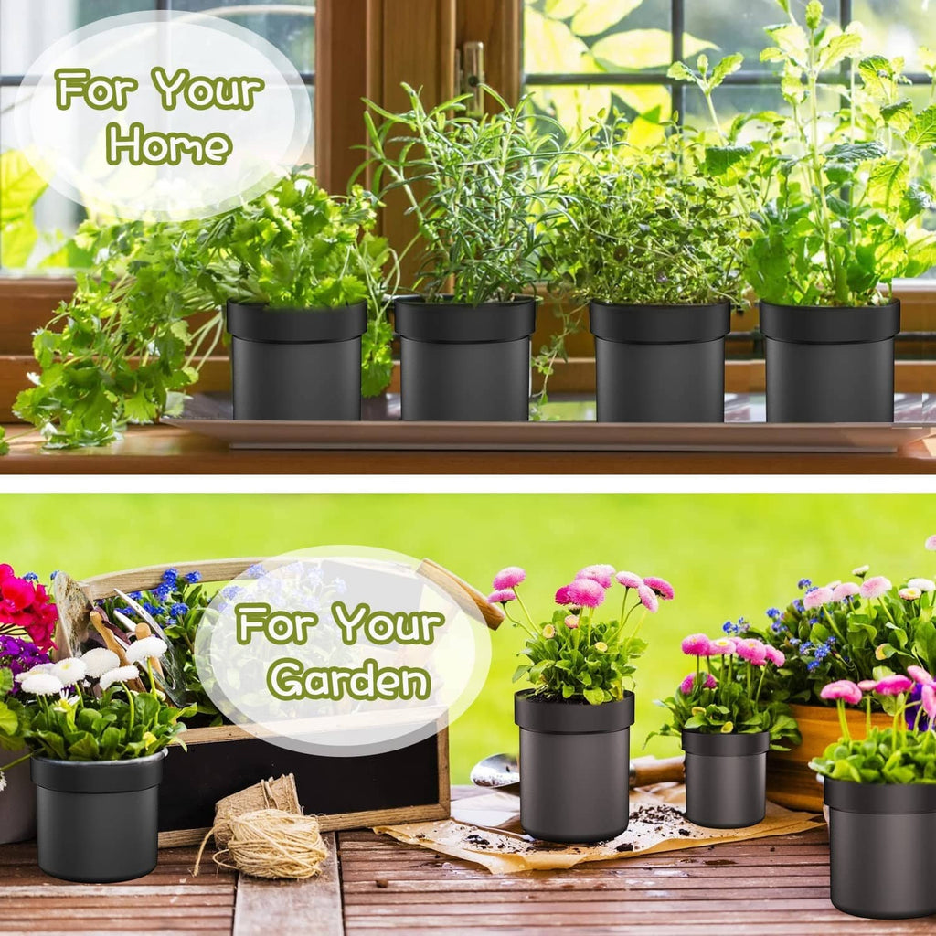 Set of black hidden planter safes with top lids, arranged for home and garden use.