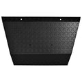 Black diamond-plate front shock bumper cover panel with mounting holes
