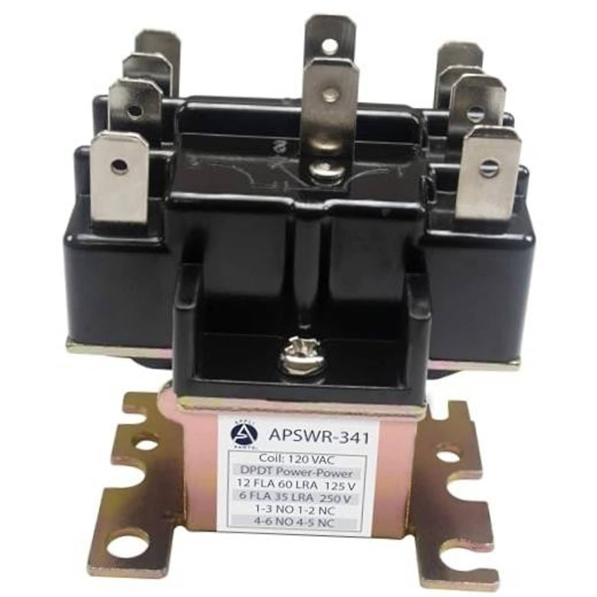 General-purpose switching relay with metal plug terminals and label APSWR-341