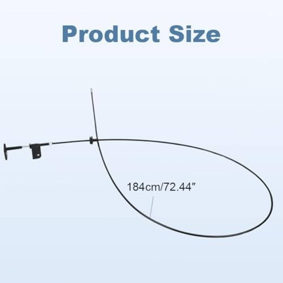 Hood latch release cable diagram showing long black wire loop