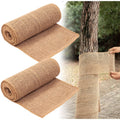 Burlap tree protector wrap rolls, tan mesh fabric, set of 2