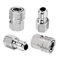 Stainless steel quick-connect pressure washer adapters, four-piece set with couplers
