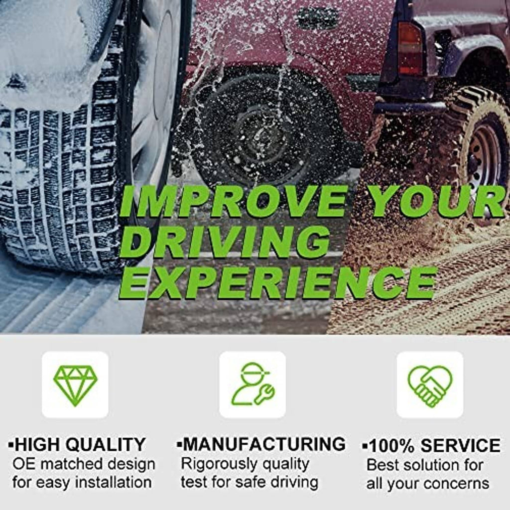Front suspension kit driving upgrade banner with vehicle and tire tread