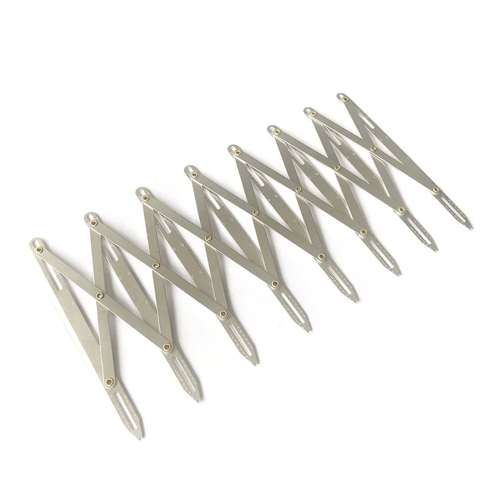 Aluminum button guide tools, long hinged rulers with measurement scale and rivets