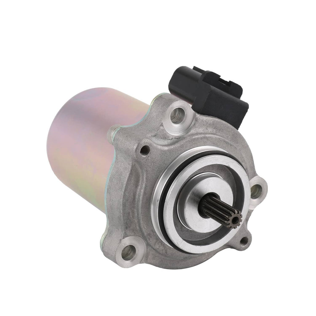 Shift motor assembly with metal housing, drive shaft, and black electrical connector
