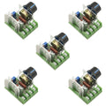 SCR voltage regulator module set, green PCB, black adjustment knob, screw terminals