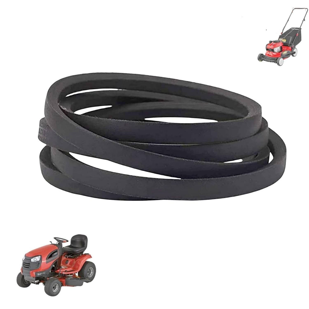 Lawn mower drive belt, black rubber, 1/2 in x 43.5 in, looped coil