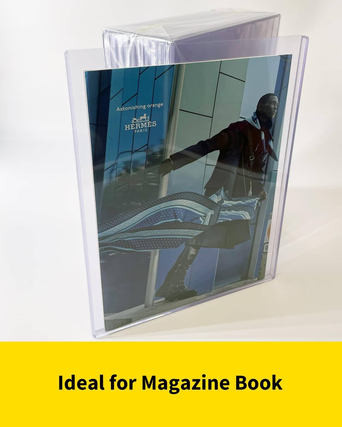 Clear blue-tint magazine top loaders with high-clarity window for books and magazines