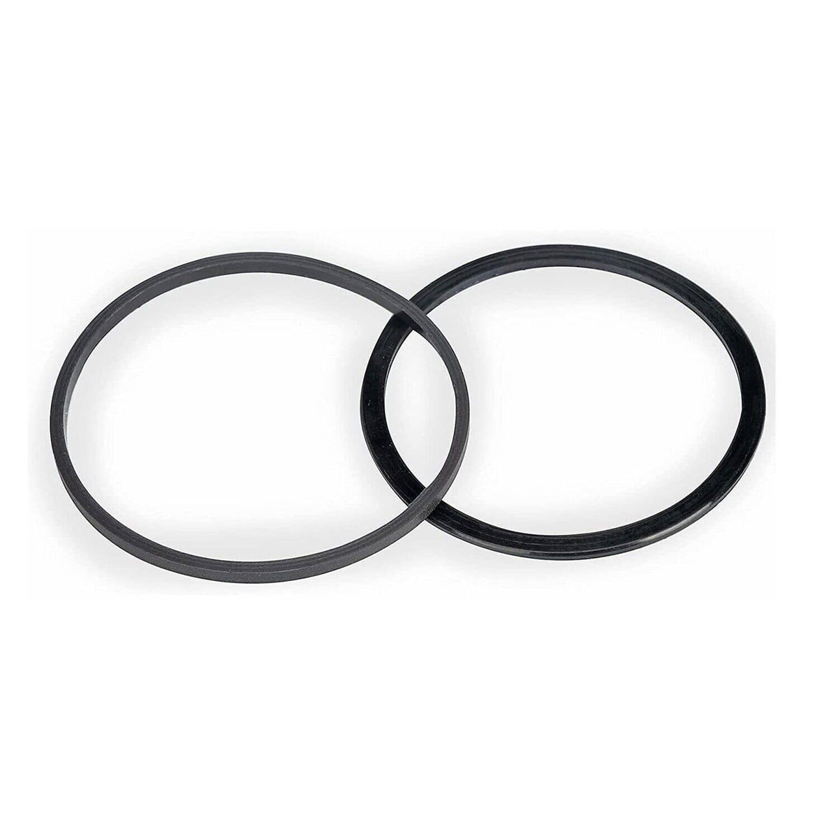 Pair of black rubber O-rings for accumulator piston kit installation