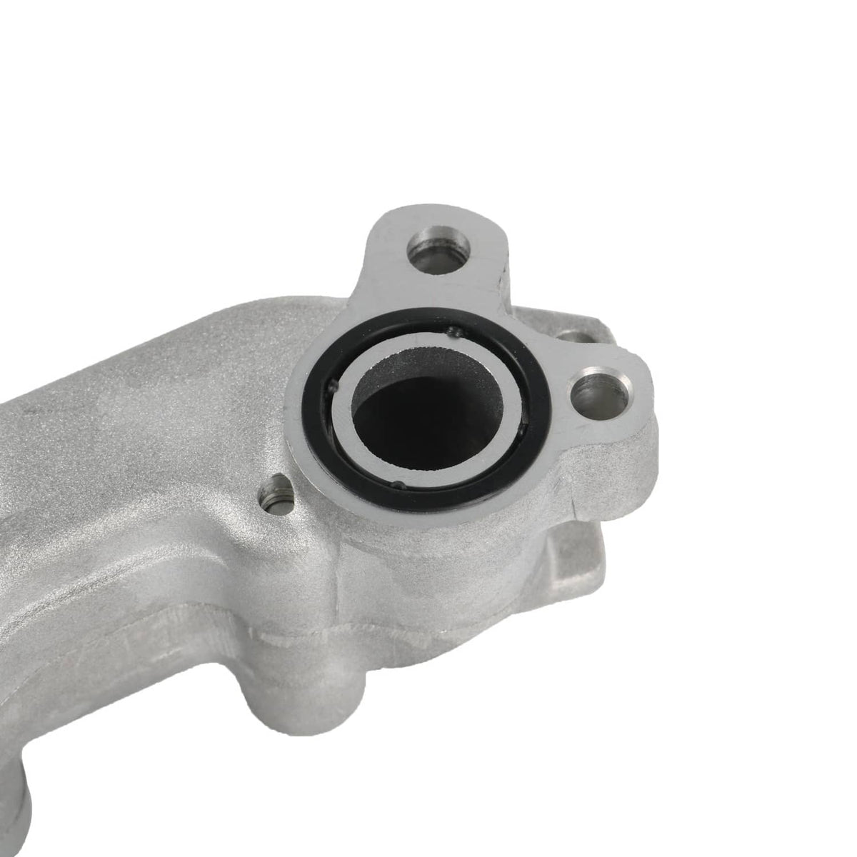 Oil pump port with rubber seal ring and inner bore, aluminum housing