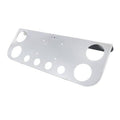 Stainless steel tail light panel with multiple round light cutouts and mounting holes