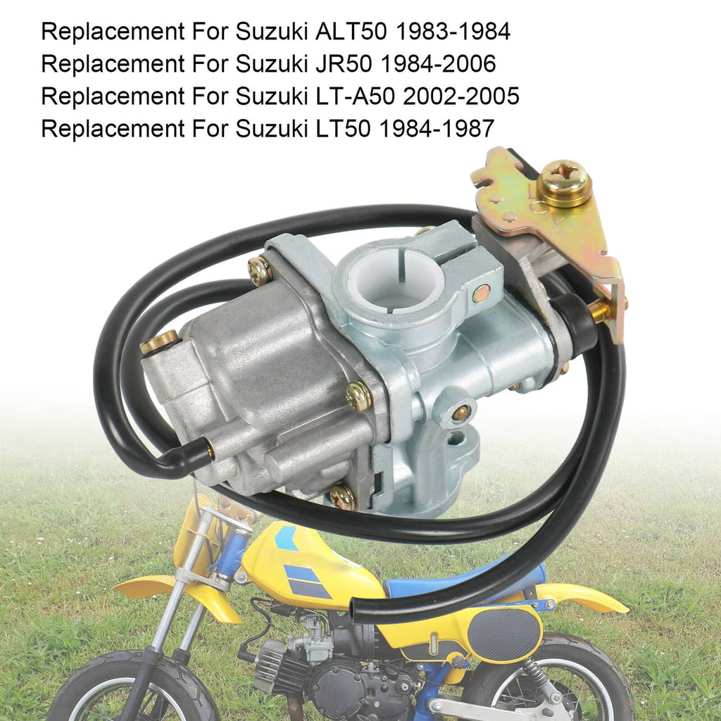 Carburetor air and fuel filter set shown installed on a small motorcycle