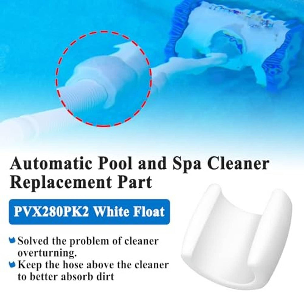 Four white pool cleaner hose float replacement pieces for automatic pool cleaners