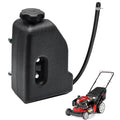 Fuel gas tank with cap and attached fuel line, black small-engine mower part