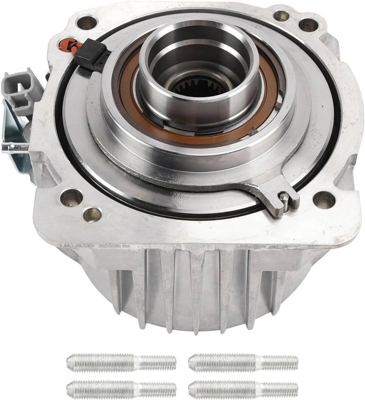 Rear differential viscous coupling assembly with bearing bore and included threaded bolts