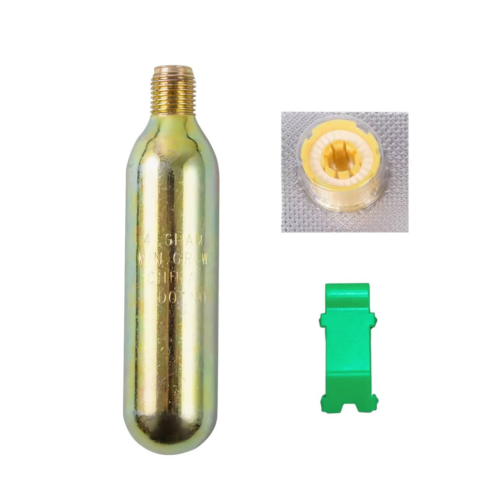 Metal CO2 life jacket rearming cartridge cylinder with brass-colored threads