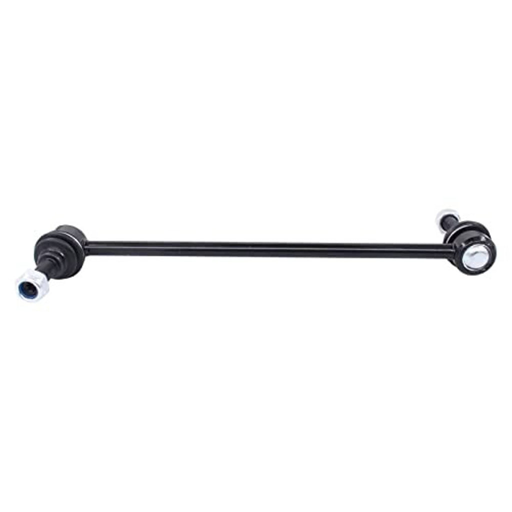 Front sway bar link with black rod and round rubber bushing at each end