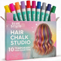 Blue Squid Hair Chalk Studio 10-pack temporary hair color pens in display box