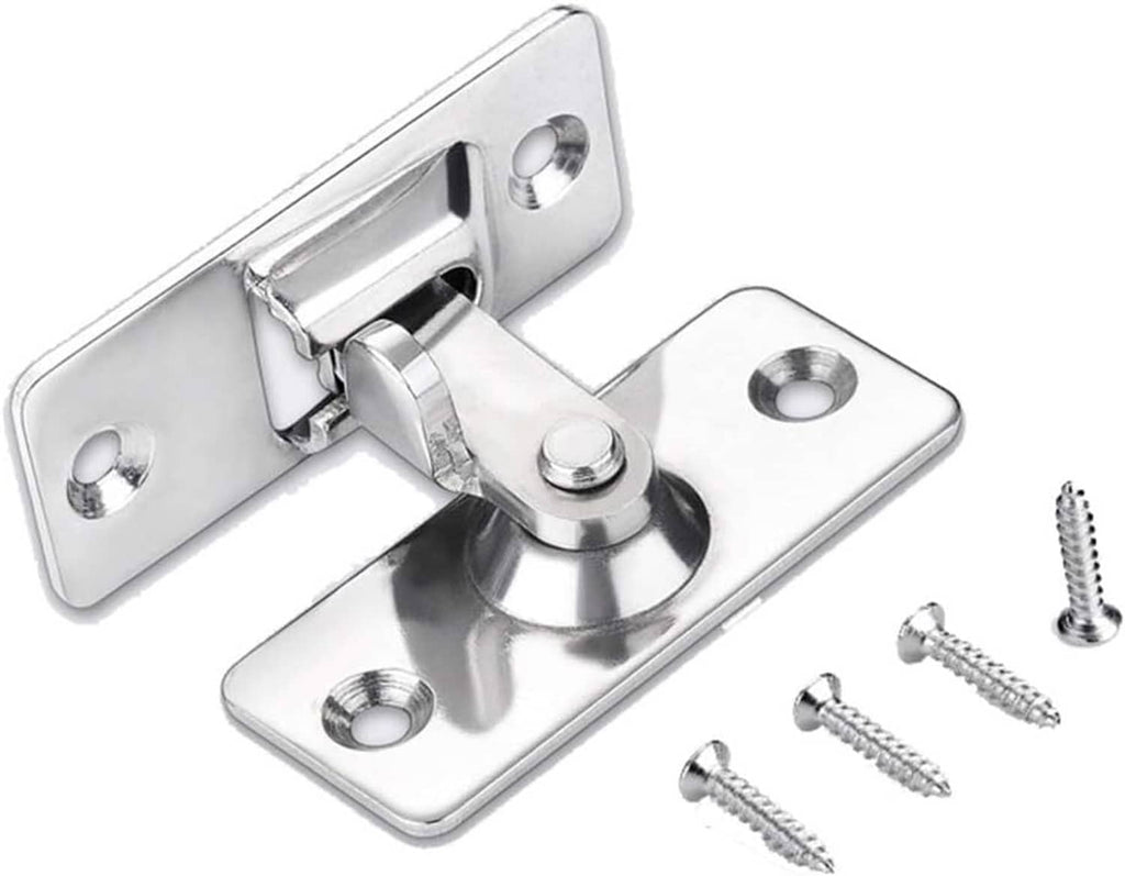 Stainless steel door hasp latch with base plate and latch bar plus screws
