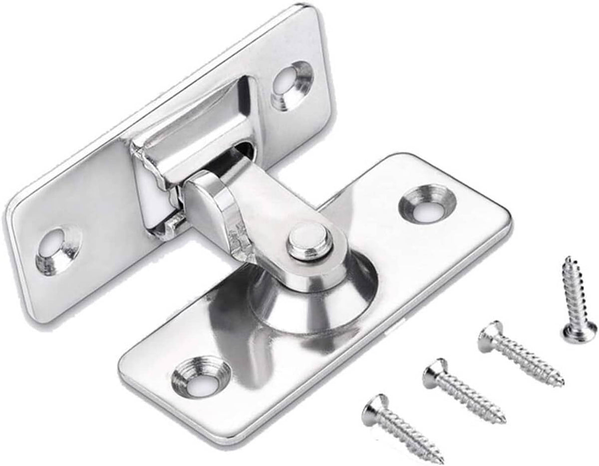 Stainless steel door hasp latch with base plate and latch bar plus screws