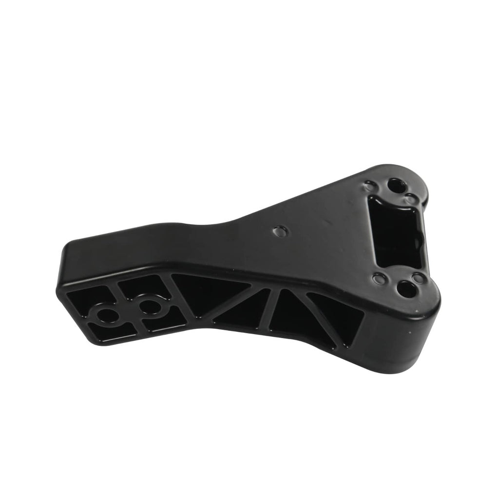 Retractable truck bed side step bracket, black metal arm with mounting plate holes