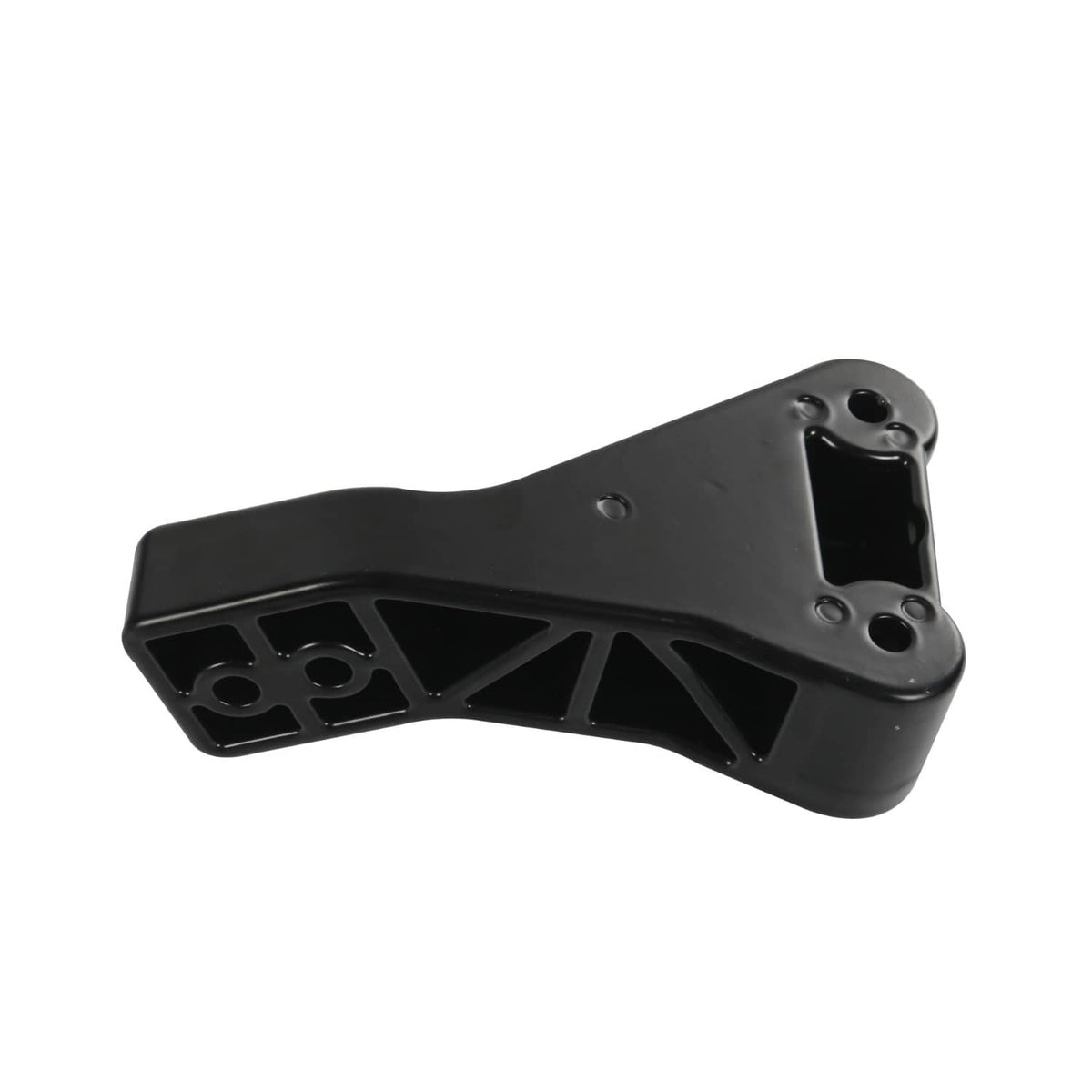 Retractable truck bed side step bracket, black metal arm with mounting plate holes