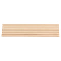 Natural wood dowel rods, smooth round craft sticks in a neat horizontal bundle