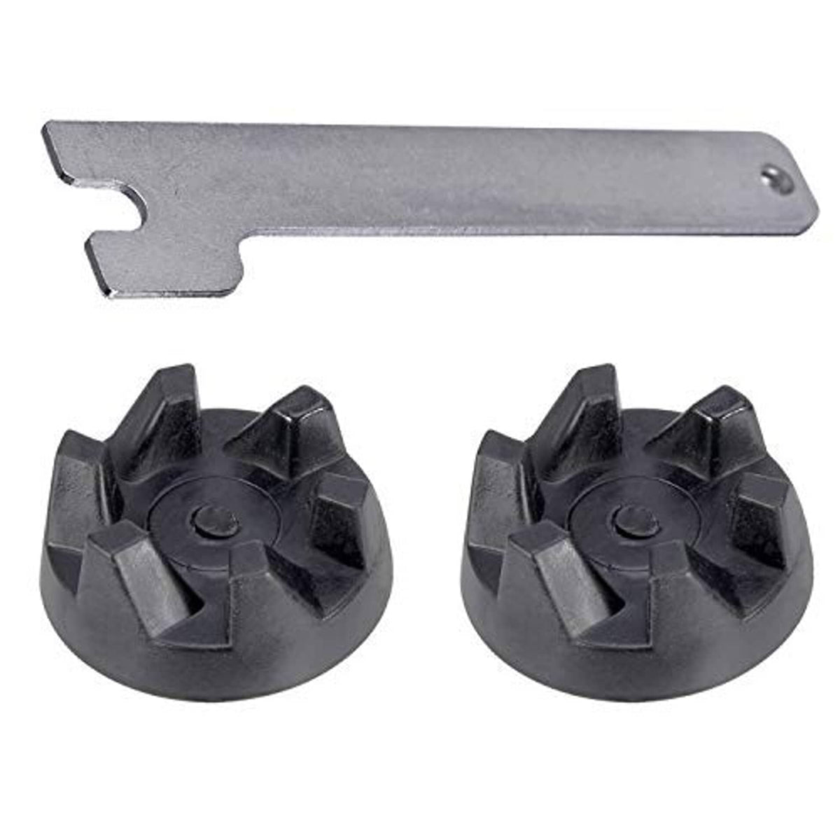 Drive coupling replacement kit: two black coupling disks with metal spanner wrench