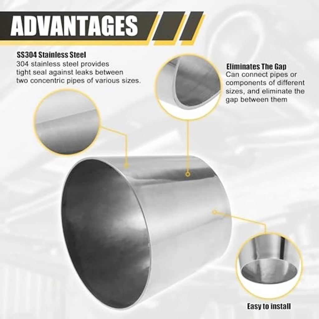 Polished stainless steel exhaust bend elbow pipe with rounded end openings