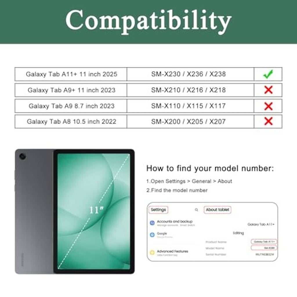 Green marble tablet case layout with tablet front on display and case back visible