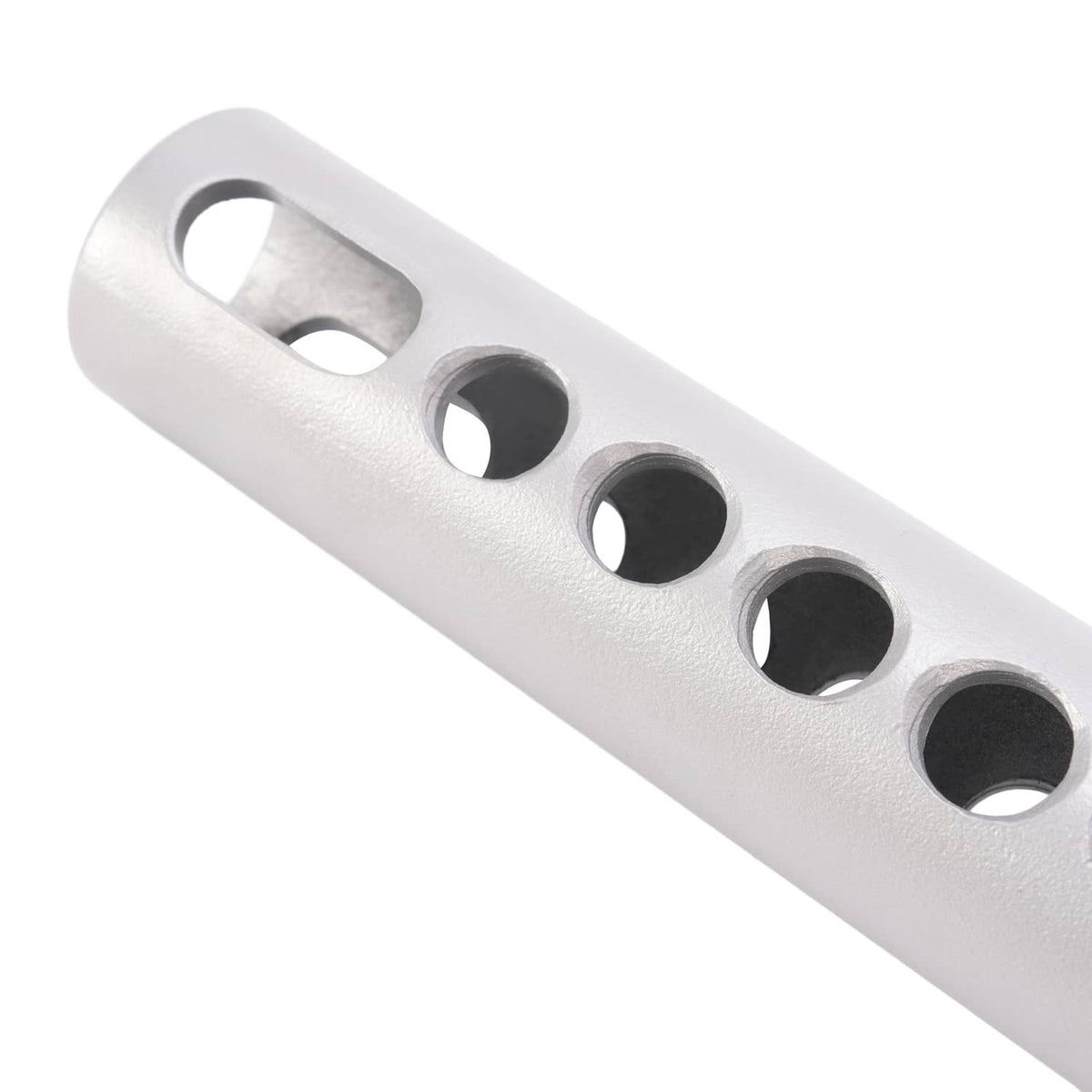 3-point lift stabilizer link arm with large oval cutouts along the steel bar