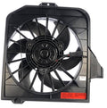 Engine cooling fan assembly with black shroud and multi-blade fan