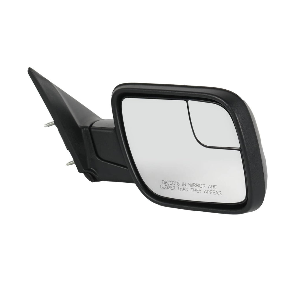 Right side mirror with clear glass and black housing, front-facing angle