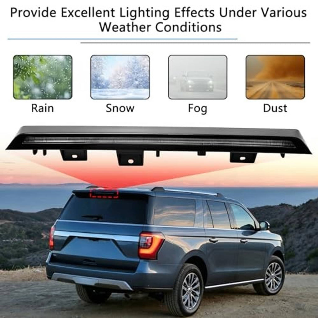 Third brake light bar with black housing, designed for rear center mounting