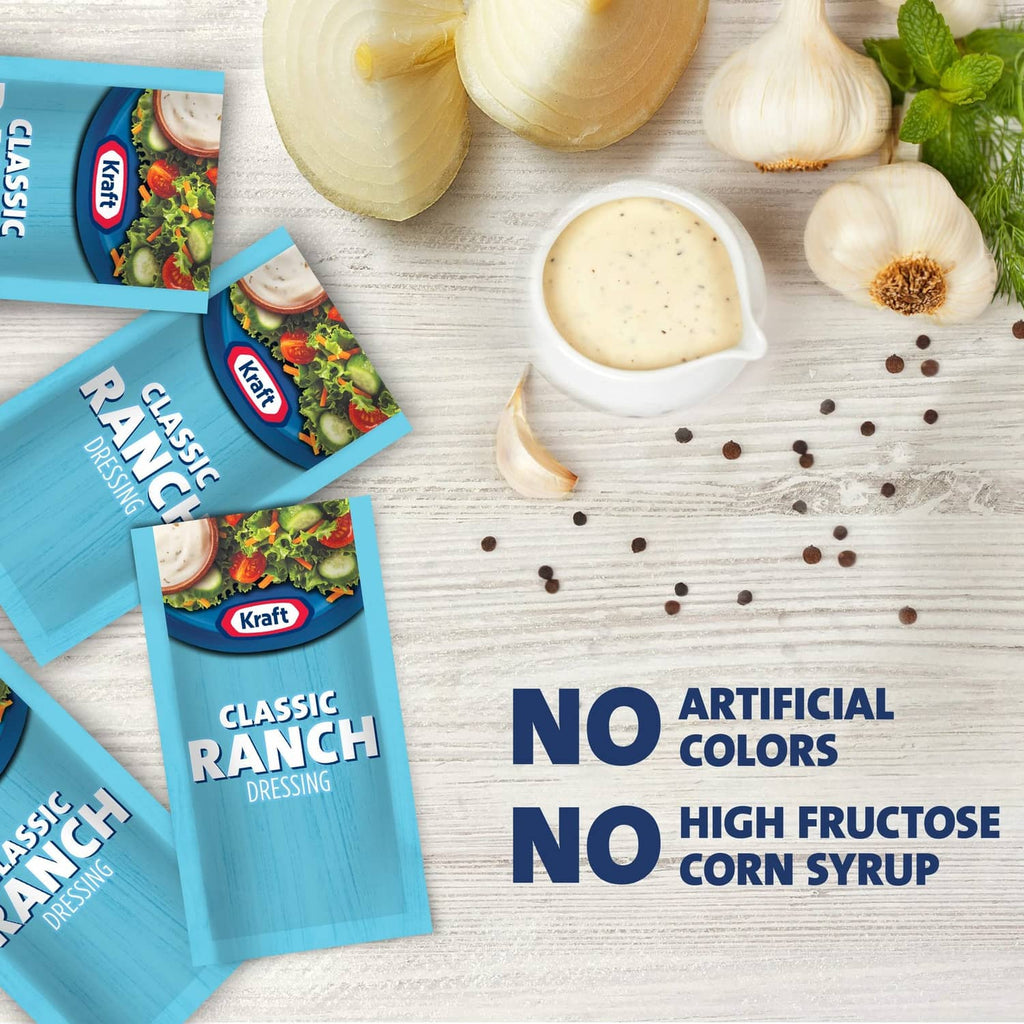 Classic Ranch dressing single-serve packets with no artificial colors or corn syrup